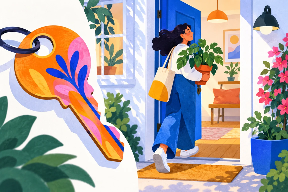 15. 租房与买房主题原创插画