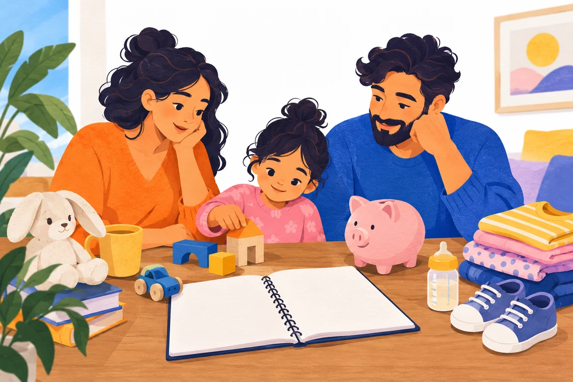 18. 养孩子划不划算主题原创插画