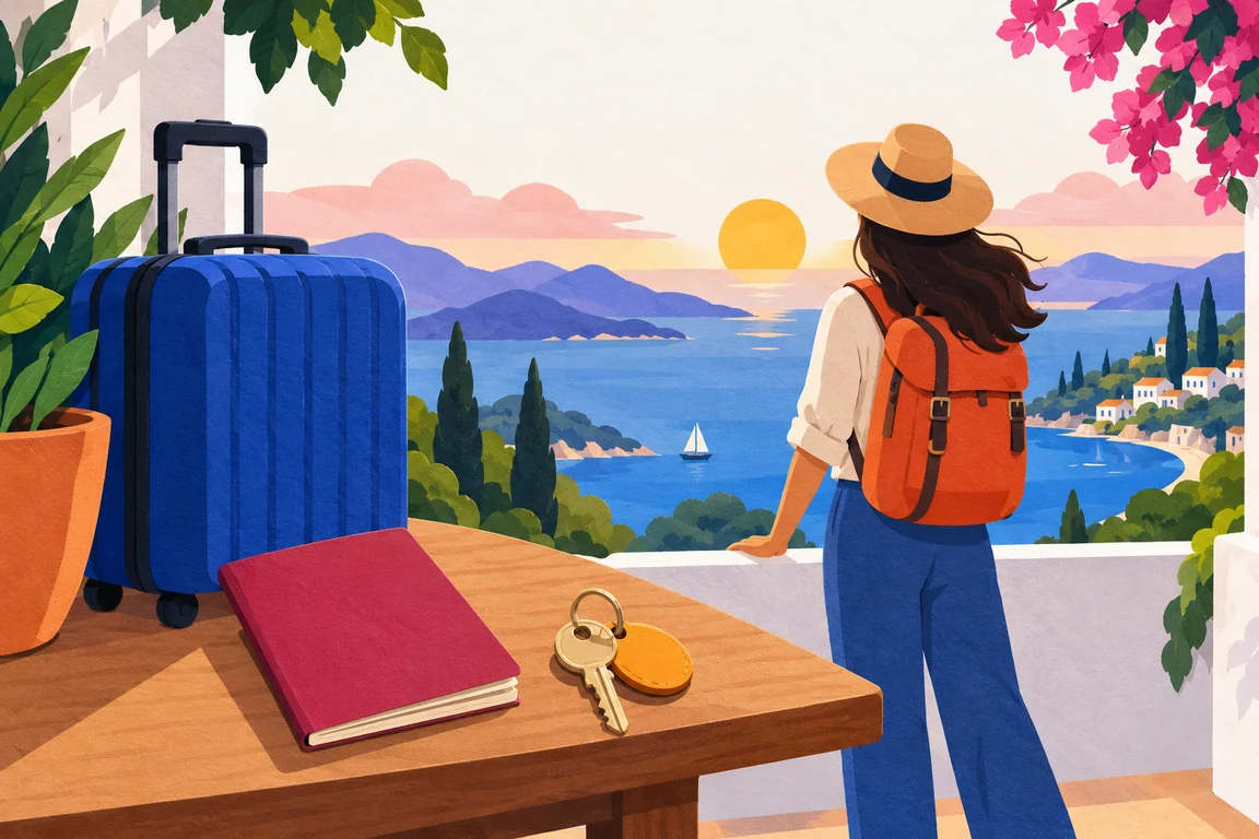21. 出国、旅行与境外安全主题原创插画